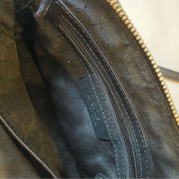 Michael Kors Black Crossbody Purse with gold chain - Picture 2 of 3